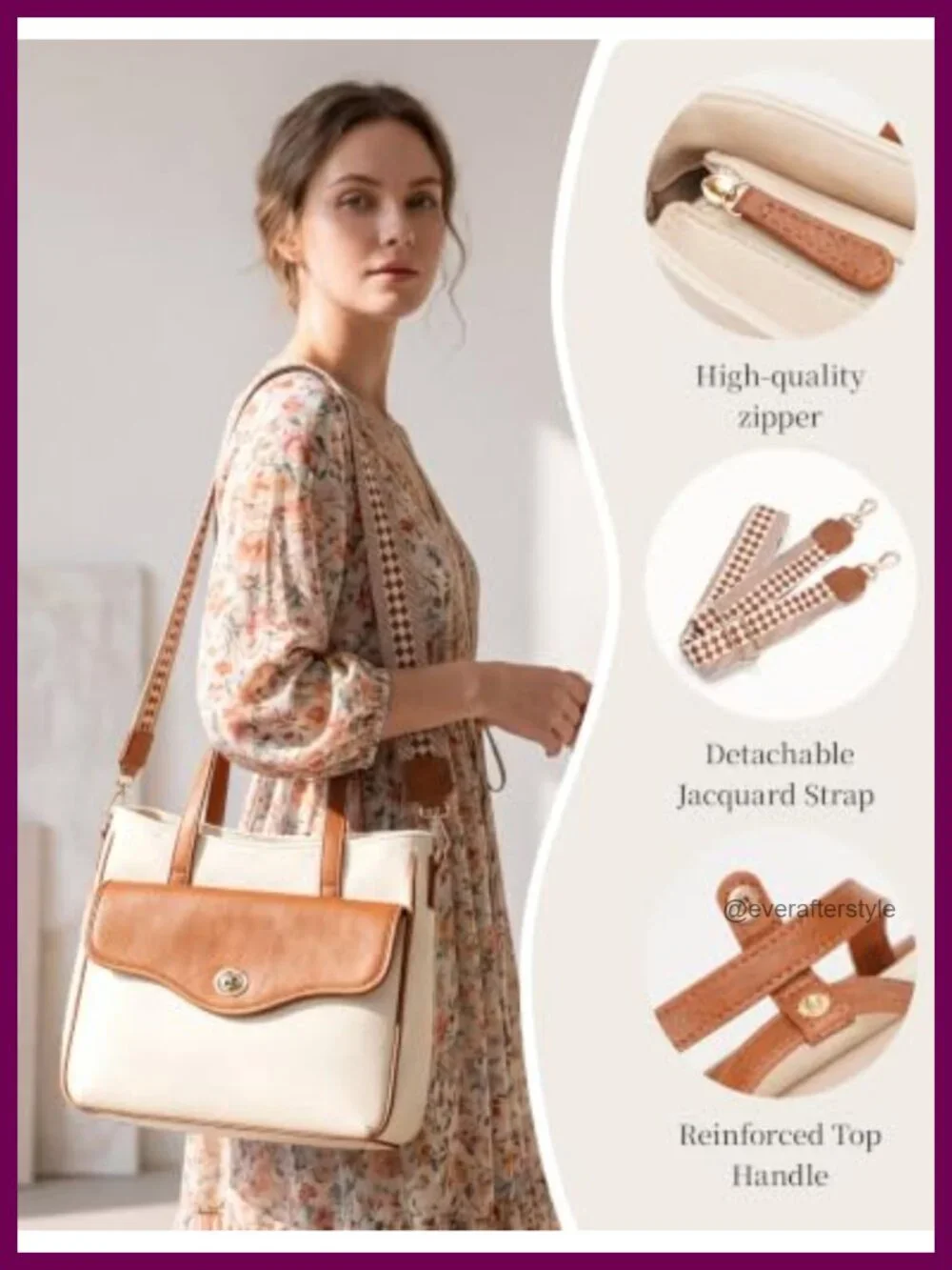 Vintage Leather Satchel Purse for Women Top Handle Crossbody Bag